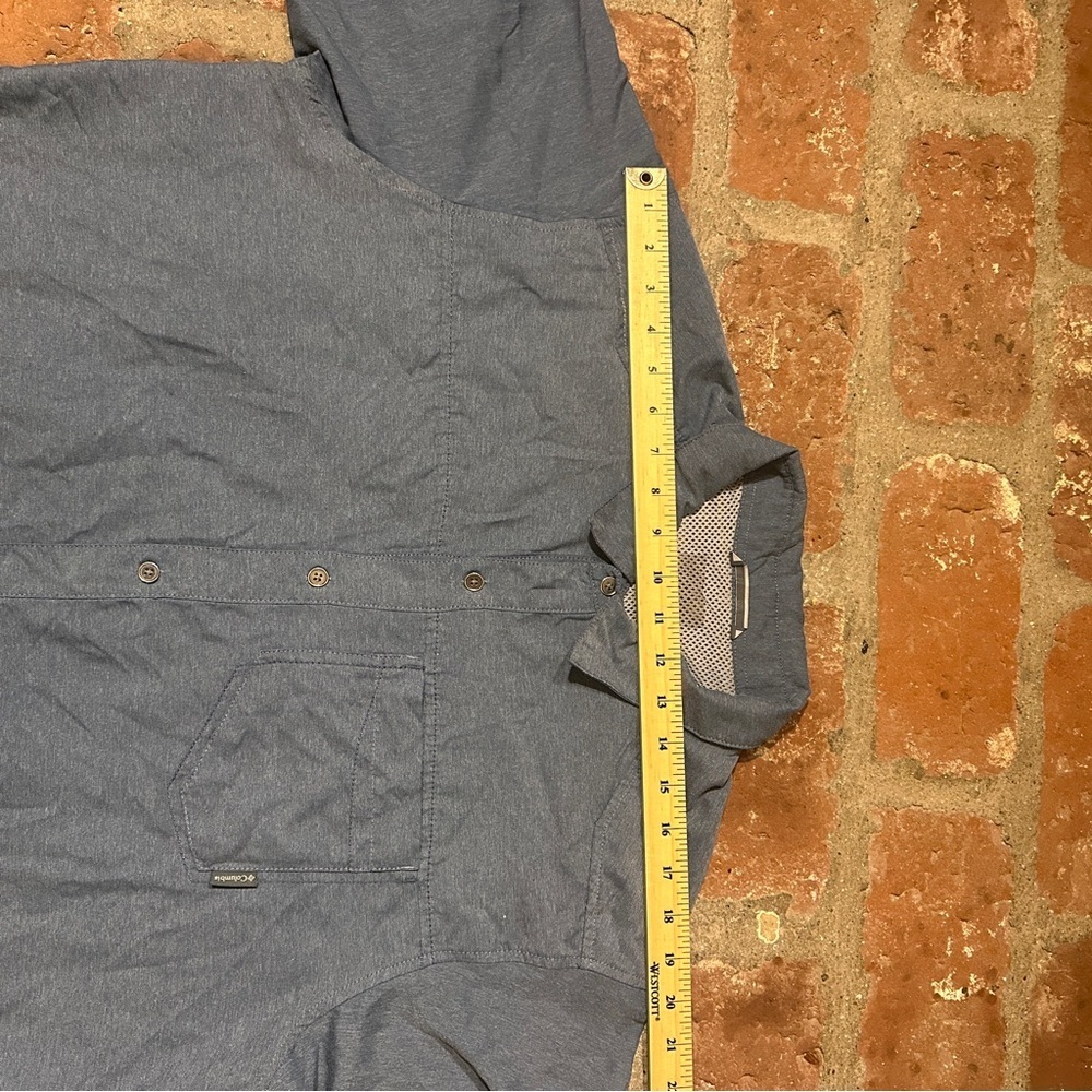 Men's Blue Columbia Omni Wick Button up Short Sleeve Shirt Size XL - Picture 6 of 16